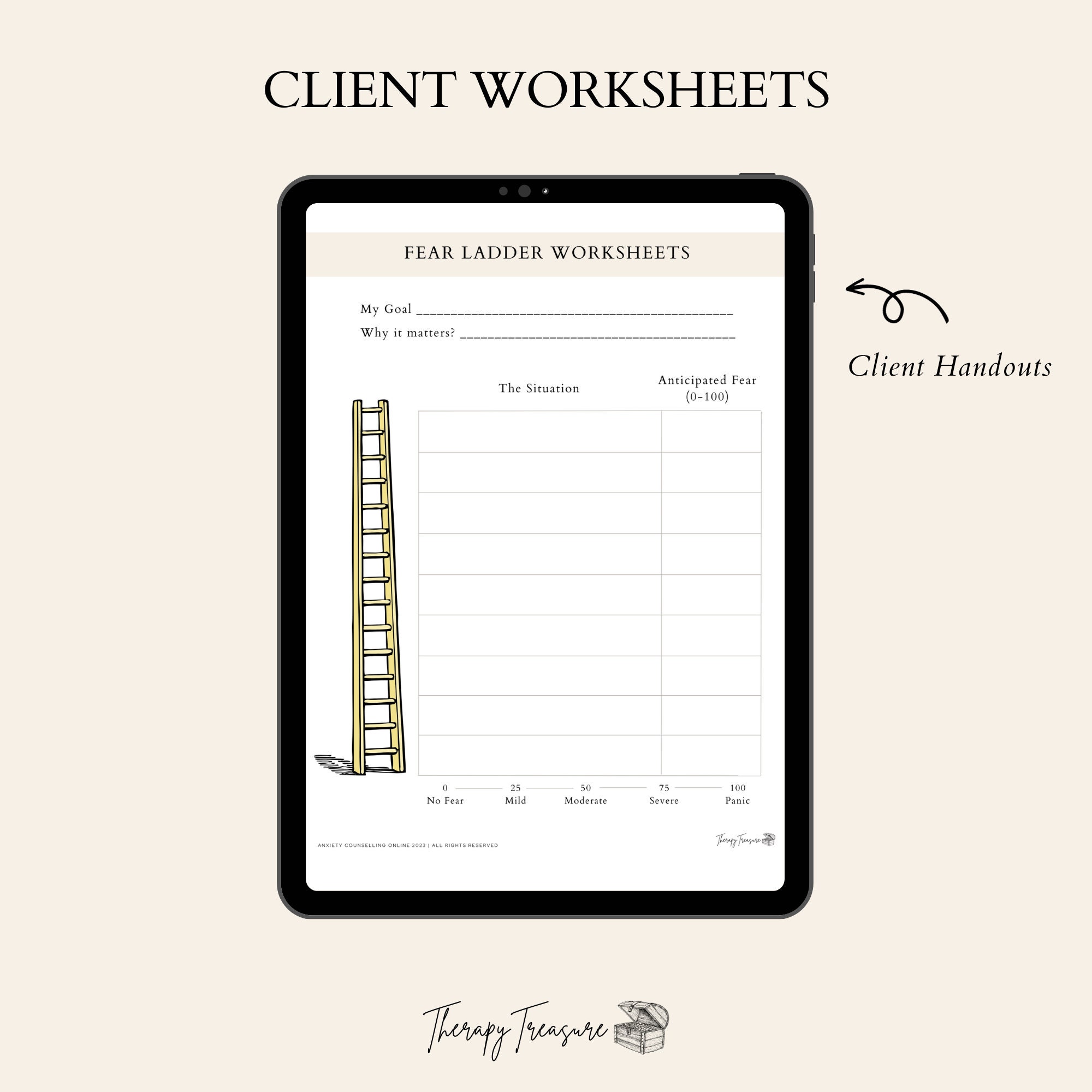 Fear Ladder Toolkit Phobia Toolkit, Overcoming Fear Worksheets