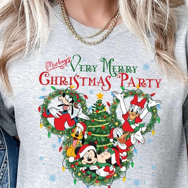 Mickey Christmas Shirt, Disney Christmas Tee, Merry Christmas Tee, Christmas Party Tee, Christmas 2024 Tee, Mickey Xmas Shirt, Disney Vneck