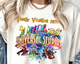 Comfort Colors Shirt, Family Vacation Shirt, Universal Studios Tee, Disney Trip Tee, Cartoon Shirt, Universal Holiday Tee, Family Travel Tee