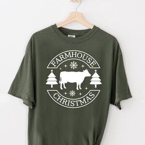 Farmhouse Christmas Shirt, Country Shirt, Comfort Colors, Christmas T-shirt, Gift For Farmer, Cowboy Shirt, Western Shirt, Cowgirl Shirt
