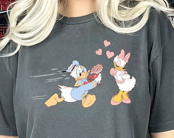 Comfort Colors Shirt, Disney Valentines Day Tee, Donald Lover Tee, Daisy Lover Tee, Gift For Girlfriend, Love Shirt, Disney Darling Gift