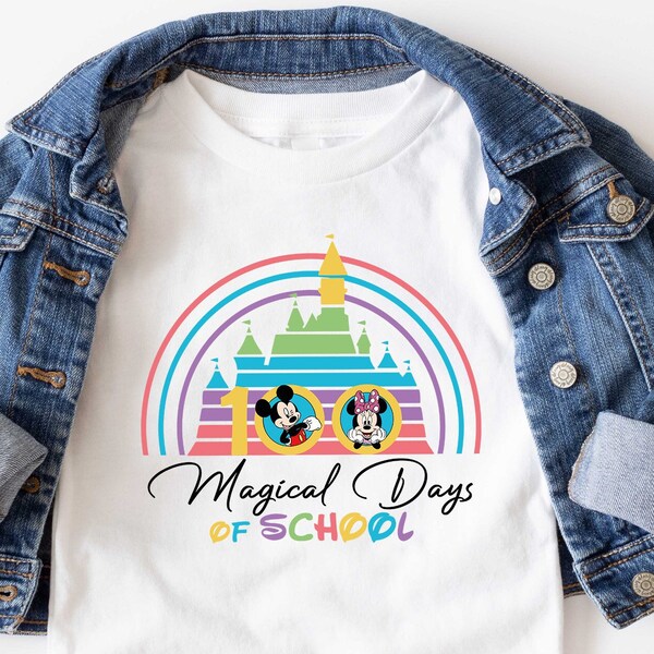 100 Magical Days Shirt, 100 Days School Tee, Disney 100 Days Shirt, Disney School Trip Tee, Teacher T-Shirt, 100 Days Pupil Tee, School Tee