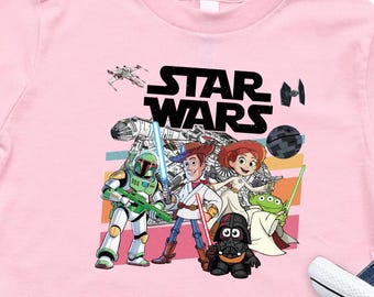 Disney Star Wars Toy Story Shirt, Sheriff Woody Tee, Han Solo Shirt, Buzz Lightyear Tee, Leia Shirt, May 4th Shirt, Galaxy's Edge Shirt