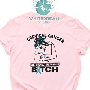 Cervical Cancer Shirt, Believe T-shirt, Awareness Shirt, Cancer Warrior Clothing, Ovarian Cancer Awareness Tee, Strong Woman Shirt, Mom Gift