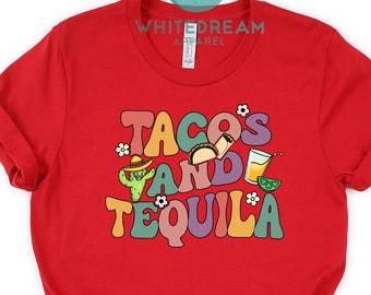 Tacos And Tequila Shirt, Cinco De Mayo Tee, Fiesta Drink Shirt, Drinking Party Tee, Tequila T-Shirt, Taco Shirt, Mexican Fiesta Shirt