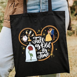 Tale As Old As Time Bag, Beauty and The Beast Bag, Bella Tote Bag, Chip Tote Bag, Lumiere Tote Bag, Disney World Bag, Disneyland Tote Bag