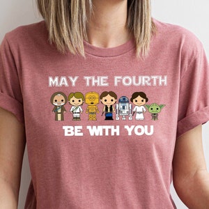 Disney Star Wars Shirt, May Fourth Be With You Tee, Star Wars Day Tee, May 4th Shirt, Leia Shirt, Kenobi Shirt, C3PO Shirt, Han Solo Shirt