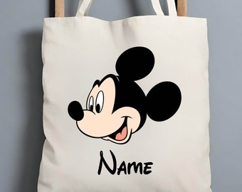 Custom Mickey Bag, Personalized Tote, Custom Name Bag, Mickey Tote Bag, Disney Tote Bag, Disney Travel Tote, Disney Trip Bag, Gift For Girls
