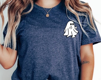 Halloween Ghost Shirt, Spooky Halloween Tee, Creepy Ghoul Tee, Scary Halloween Shirt, Trick Or Treat Tee, Creepy Shirt, Halloween Party Tee