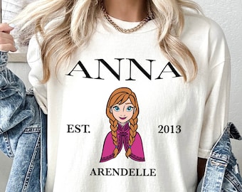 Comfort Colors Shirt, Anna T-Shirt, Arendelle Princess Tee, Frozen Shirt, Disney Princess Tee, Elsa Shirt, Frozen Sisters Tee, Gift For Her