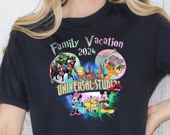 Comfort Colors Shirt, Universal Studios Shirt, Family Vacation 2024 Tee, Disney Vacation Tee, Disney Family Shirt, Universal Family Shirt