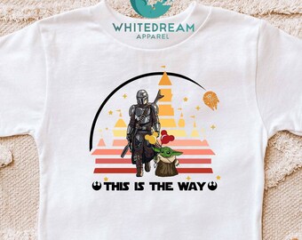 Camisa mandaloriana, camiseta This Is The Way, camisa Yoda, camiseta del Día de Star Wars, camiseta de Disney Star Wars, camisa del 4 de mayo, camisa Jedi, camiseta de la Alianza Rebelde