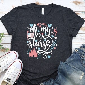 Oh My Stars T-shirt, Stars and Stripes Apparel, USA Flag Shirt, 4th Of July Gift, Freedom Shirt, American Shirts, Gift For Patriotic Family