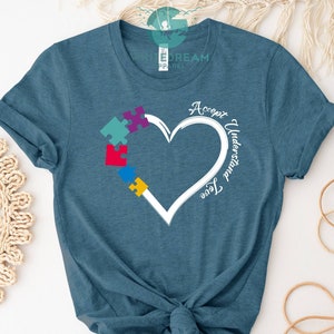Accept Understand Love Shirt, Autism Awareness Shirt, Special Education Gifts, Autism Support Shirts, Gift For Autism, Puzzle Piece Apparel