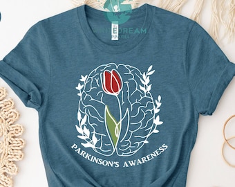 Parkinson's Awareness Shirt, Parkinson's Fighter T-shirt, Parkinson's Advocacy Apparel, Health Shirt, Gift For Him, Best Awareness T-shirts