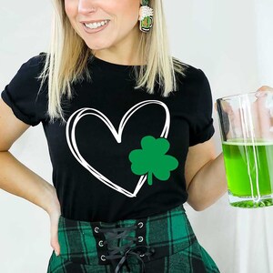Heart Shirt, St Patrick&#39;s Day Shirt, Love Shirt, Lucky Shirt, Irish Shirt, St Patty Shirt, Festival Shirt, Celebration Shirt, Shamrock Shirt