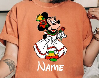 Comfort Colors Shirt, Custom Dancer Shirt, Cinco De Mayo Tee, Mexican Minnie Tee, Dancer Minnie Shirt, Mexican Name Tee, May 5th Shirt