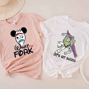 Disney Toy Story Shirt, Forky T-Shirt, Buzz Lightyear Tee, Funny Toy Story Tee, Let's Get Buzzed Tee, What The Fork Tee, Disney Vacation Tee
