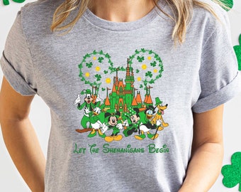 Disney St. Patrick&#39;s day T-shirt, Mickey & friends Shirt, Disneyland shirt, Lucky Mickey shirt, Patricks Day Vacation Outfits, Minnie Shirt