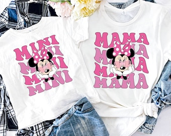 Mama Mouse Shirt, Mini Mouse Tee, Mothers Day Tee, Minnie Mouse Shirt,  Disney Mommy Shirt, Mommy Daughter Tee, Mom Birthday Tee, Grandma Tee