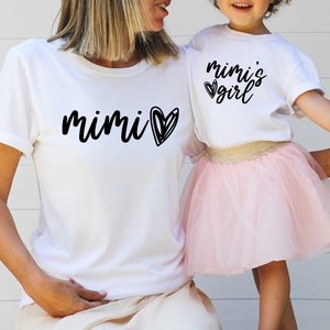 Mimi and Mimi&#39;s Girl Shirt, Mimi&#39;s Girl Shirt, Mimi Shirt, Mimi and Me T-shirt, Grandma and Me Shirt, Mother&#39;s Day Shirt, Grandparents Shirt
