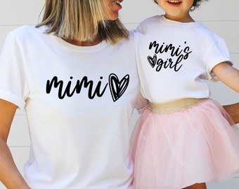 Mimi and Mimi's Girl Shirt, Mimi's Girl Shirt, Mimi Shirt, Mimi and Me T-shirt, Grandma and Me Shirt, Mother's Day Shirt, Grandparents Shirt