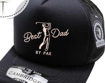 Embroidery Best Dad Cap, Embroidered Golf Hat, Best Dad By Par Hat, Fathers Day Gift, Golf Player Cap, Gift For Daddy, Embroidery Dad Gift
