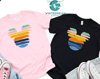 Colorful Mickey Mouse T-shirt, Cute Mickey Mouse Shirt, Disney Vacation T-shirt, Disneyland Shirt, Disneyworld Shirts, Disney Family Shirts,
