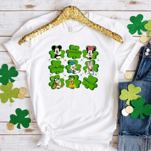 Mickey & friends T-shirt, Happy St. Patrick&#39;s day Shirt, Disney T-shirt, Lucky Mickey Shirt, Lucky Minnie Shirt,  Disneyland shirt, Mickey