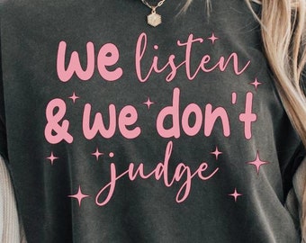 Camiseta Escuchamos, Camiseta No Juzgamos, Color Cómodo, Camiseta Salud Mental, Camiseta Concientización, Camiseta Terapeuta, Camiseta Prejuicio NP, Camiseta Cuidado Personal
