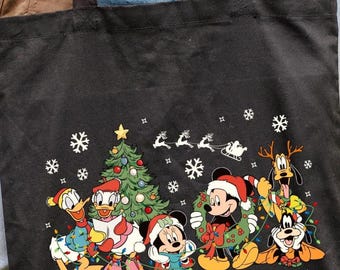 Christmas Disney Tote Bag, Most Wonderful Time Bag, Very Merry Christmas Bag, Mickey And Friends Tote Bag, Disney Squad Xmas Tote Bag