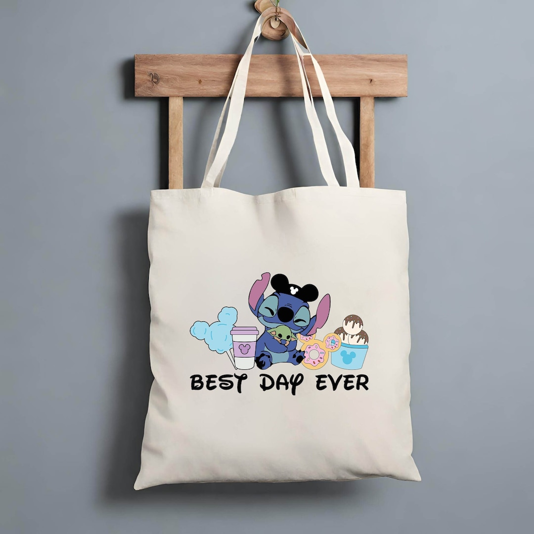 Stitch Tote Bag, Disney Tote Bag, Best Day Ever Bag, Mickey Tote Bag