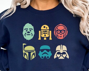 Star Wars Sweatshirt, Darth Vader Hoodie, Boba Fett Sweatshirt, Chewbacca Hoodie, R2D2 Sweatshirt, Kids Star Wars Gifts, C3PO Sweatshirt
