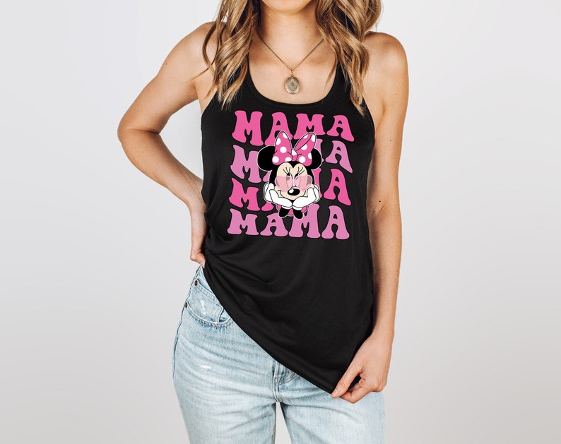 Mama Mouse Shirt, Mini Mouse Tee, Mothers Day Tee, Minnie Mouse Shirt, Disney Mommy Shirt, Mommy Daughter Tee, Mom Birthday Tee, Grandma Tee image 2