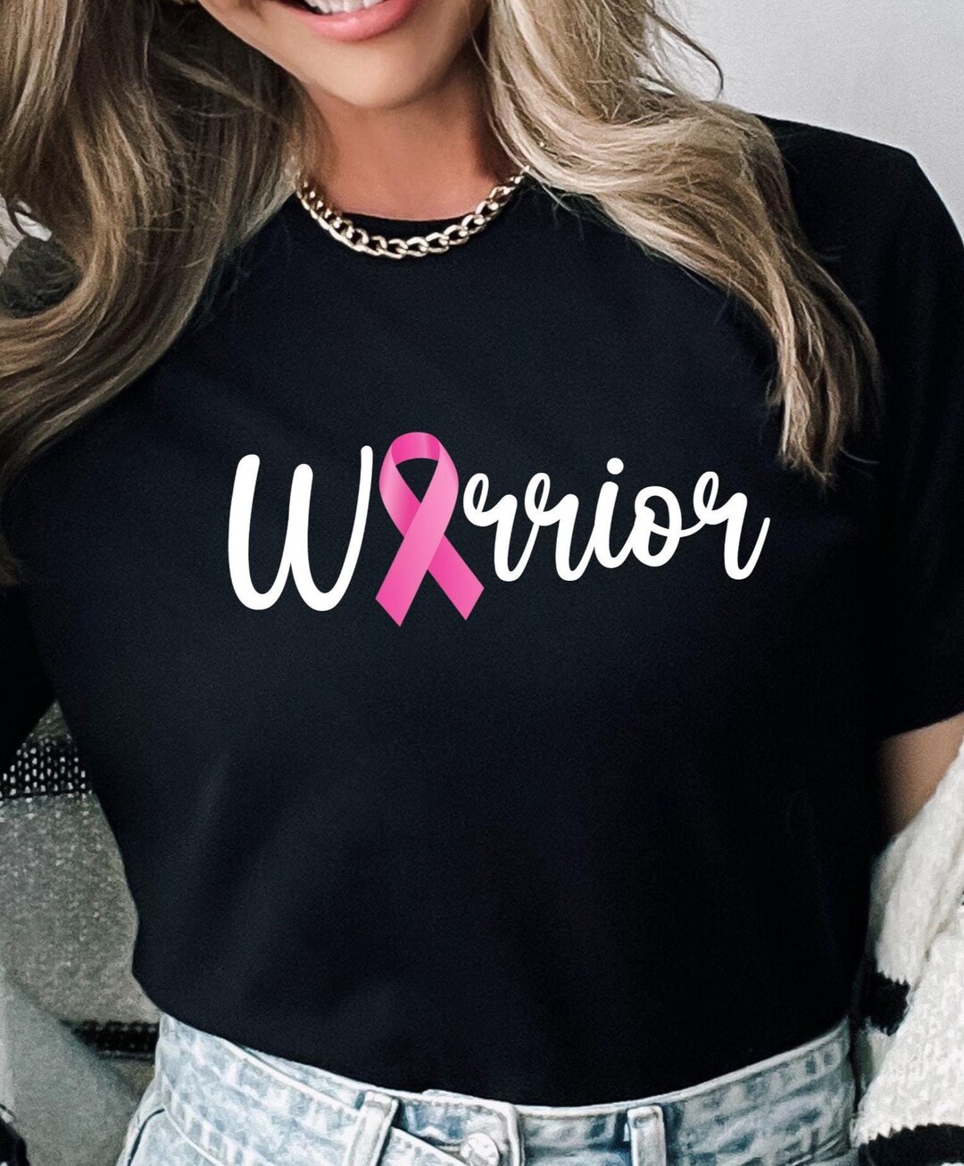 OCTOBRE ROSE - Tee-shirt Message Pour Femme