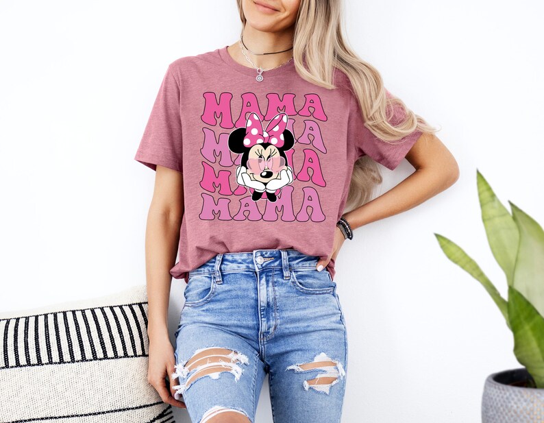 Mama Mouse Shirt, Mini Mouse Tee, Mothers Day Tee, Minnie Mouse Shirt, Disney Mommy Shirt, Mommy Daughter Tee, Mom Birthday Tee, Grandma Tee image 4