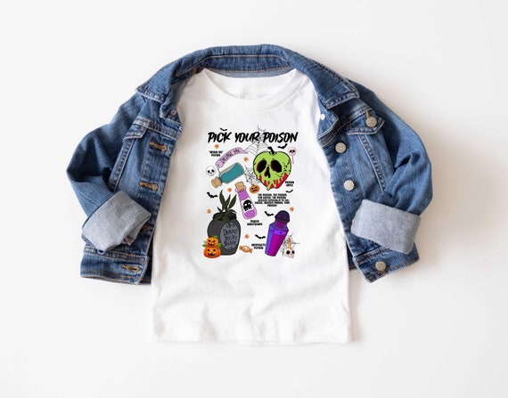 Pick Your Poison Shirt, Disney Halloween Tee, Spooky Skull Tee, Kuzco Poison Tee, Poison Apple Shirt, Drink Me Potion Tee, Scary Ghost Shirt