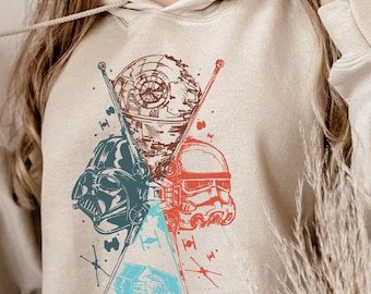 Star Wars Characters Hoodie, Darth Vader Sweatshirt, Storm Trooper Sweatshirt, Boba Fett Hoodie, Kids Star Wars Gifts, Spaceship Sweatshirt