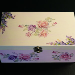 Pudełko drewniane, wyjątkowe pudełko ozdobne, pudełko shabby chic, pudełko upominkowe, pudełko na pamiątki, dekoracja, cadeau