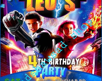 the adventures of sharkboy and lavagirl birthday party invitation