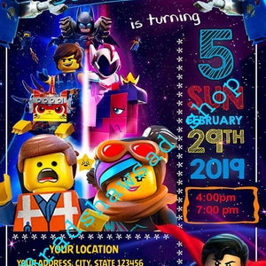 the lego movie 2 birthday party invitation