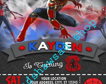 Spider-Man birthday party invitation