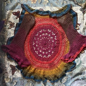 Mandala Crochet Cardigan Renaissance Festival Hippy