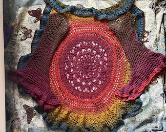 Mandala Crochet Cardigan Renaissance Festival Hippy