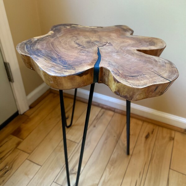 Live Edge Side Table Etsy