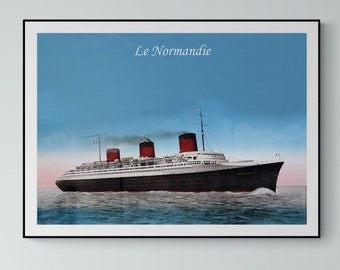 Poster for the ocean liner Normandie