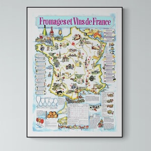 Affiche fromage Vin de France