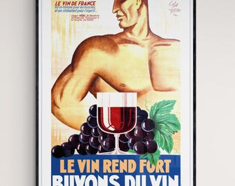Das Weinplakat macht dich stärker