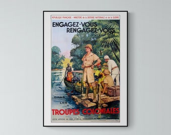 Affiche Troupes Coloniales