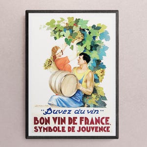 Drink French wine poster